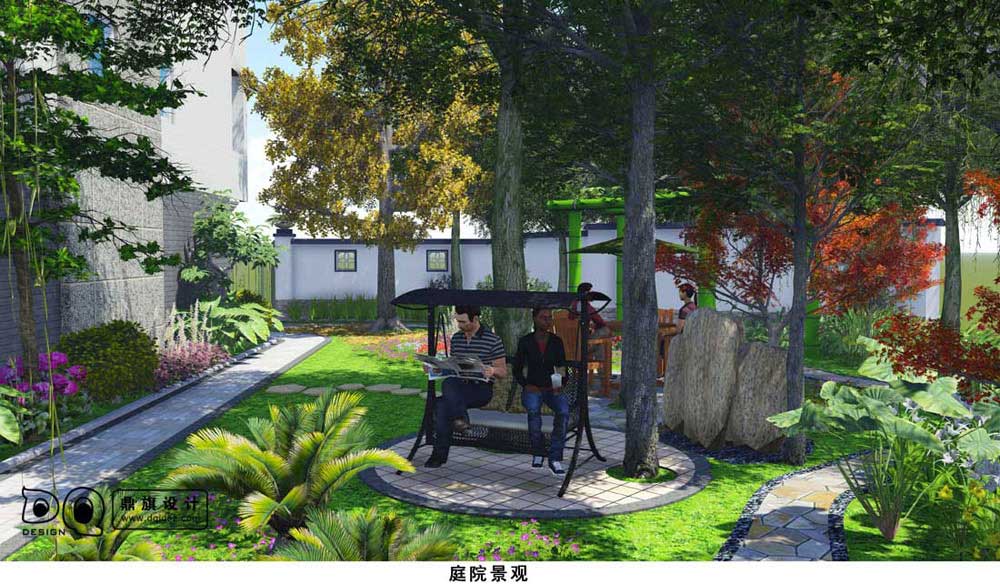 四川成都今日润园别墅庭院设计,别墅庭院设计,景观设计,园林设计